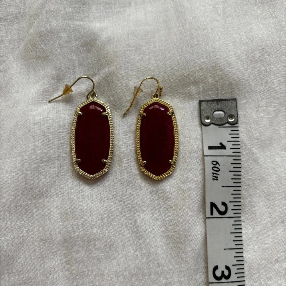 Kendra Scott Maroon Jade Elle Earrings